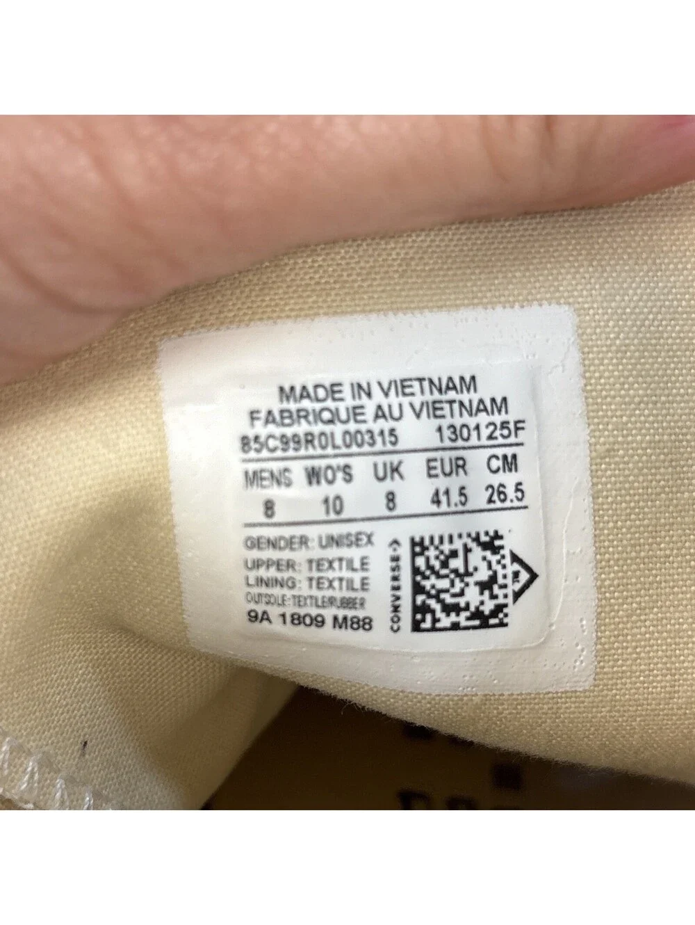 Converse Chuck Taylor Yellow High Tops M8 W10